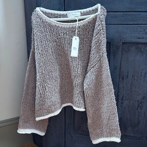 By Together Cozy Knit Women's Sweater in Brown